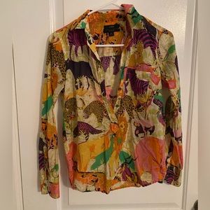 J. Crew popover shirt in Ratti Safari Print